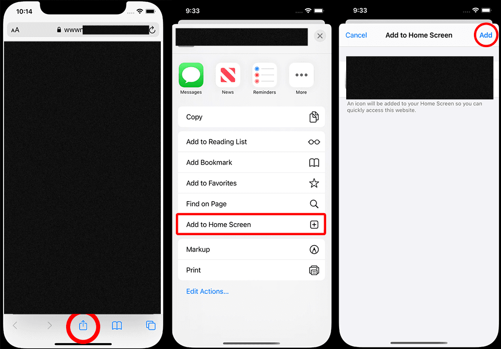 iOS PWA Installation Steps